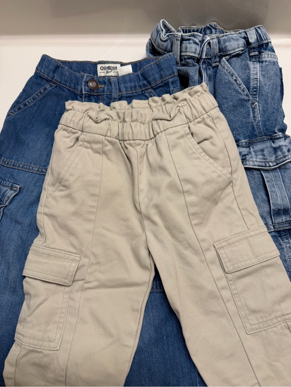 Gap/OshKosh B'gosh Beige Cargo Kids' Pants - Elastic Waist
